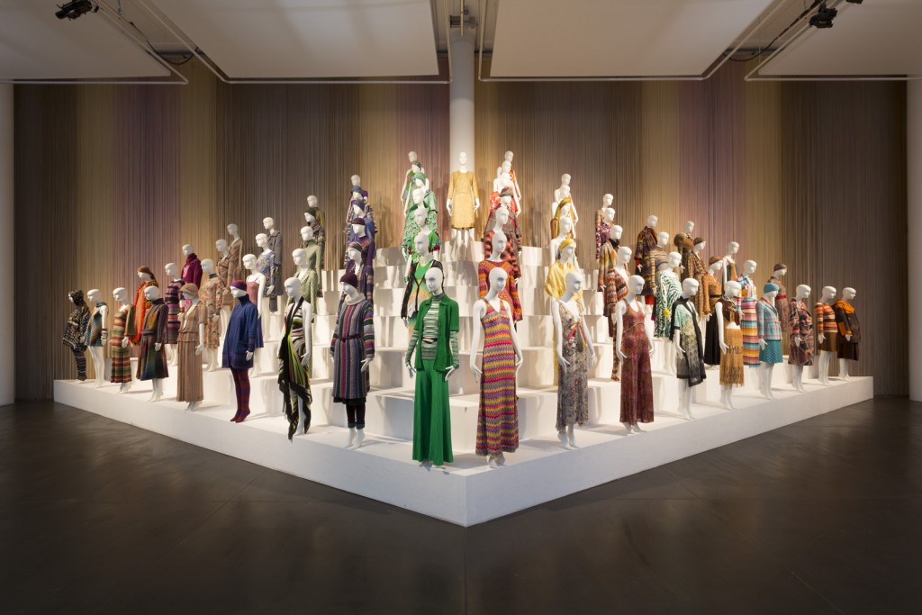 The Forms of Fashion installation of Missoni garments dating from 1953 to 2014 at MISSONI, L’ARTE, IL COLORE, 2015